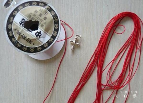 手工项链绳的编织方法，红绳手工项链的编法大全教程