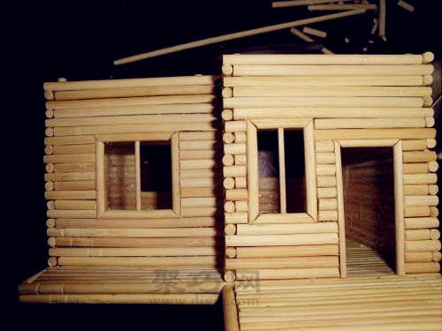 一次性筷子手工制作小房子 diy小木屋的图解教程